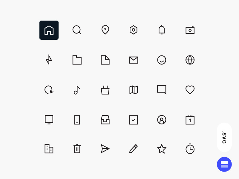 Workfy Outline Icons Set