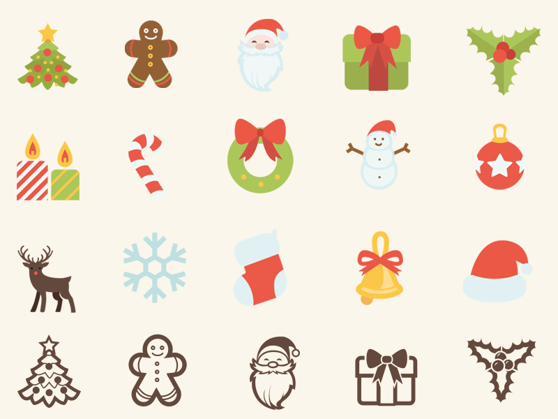 Iconos gratuitos de Navidad SVG, AI, CSH